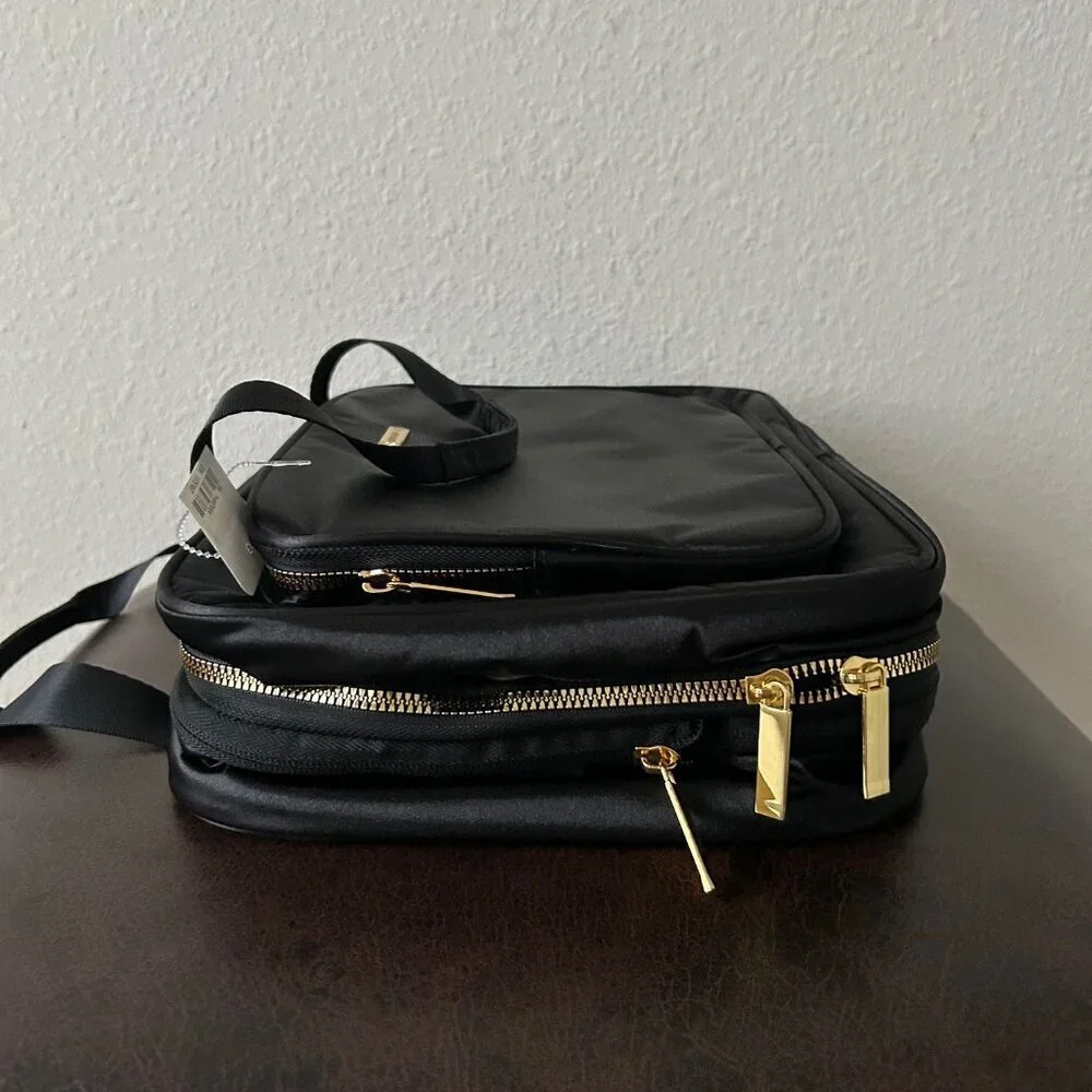 Joy Clean And Chic Expandable Toiletry Case BLACK Satin Finish NWT
